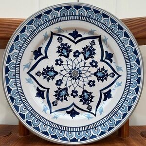 Williams Sonoma California 8.5in Plate Blue White Silver Vintage④